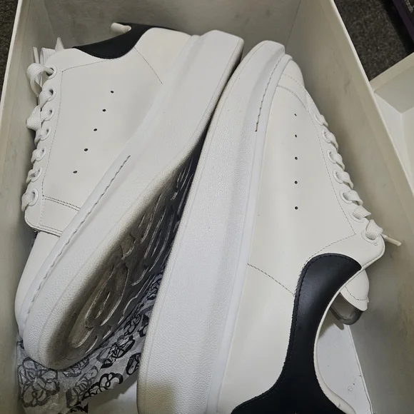 Alexander McQueen White and Black Sneakers